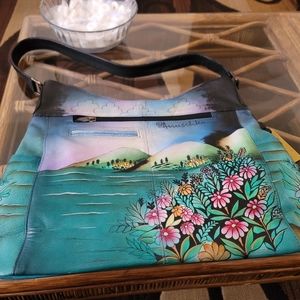 Anna by Anuschka hand painted leather handbag.
